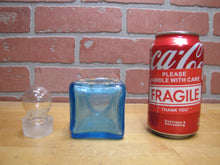 Load image into Gallery viewer, BATH SALT Manganese Blue Decorative Arts Bottle Jar Glows UV365 Uranium Glow
