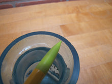 Load image into Gallery viewer, BATH SALT Manganese Blue Decorative Arts Bottle Jar Glows UV365 Uranium Glow
