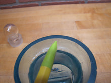 Load image into Gallery viewer, BATH SALT Manganese Blue Decorative Arts Bottle Jar Glows UV365 Uranium Glow
