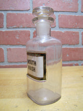 Load image into Gallery viewer, MOUTH WASH Antique Reverse Under Glass Label Apothecary Medicine Bottle pat 1889
