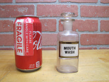 Load image into Gallery viewer, MOUTH WASH Antique Reverse Under Glass Label Apothecary Medicine Bottle pat 1889
