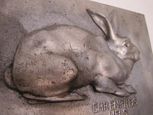 Load image into Gallery viewer, EHRENPREIS WELS German Rabbit Hare Bunny Metal Plaque Sign Award High Relief
