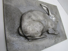 Load image into Gallery viewer, EHRENPREIS WELS German Rabbit Hare Bunny Metal Plaque Sign Award High Relief
