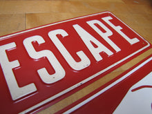 Load image into Gallery viewer, FIRE ESCAPE HAND POINTING FINGER 2 Old Embossed Steel Safety Advertising Signs Left &amp; Right
