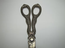 Load image into Gallery viewer, TIFFANY OLYMPIAN GRAPE SHEARS Antique Sterling Silver Ornate Ribbon Pull
