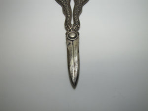 TIFFANY OLYMPIAN GRAPE SHEARS Antique Sterling Silver Ornate Ribbon Pull