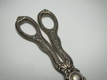 Load image into Gallery viewer, TIFFANY OLYMPIAN GRAPE SHEARS Antique Sterling Silver Ornate Ribbon Pull
