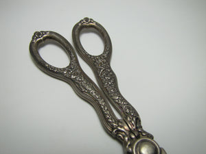 TIFFANY OLYMPIAN GRAPE SHEARS Antique Sterling Silver Ornate Ribbon Pull