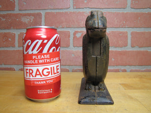 PARROT Antique Cast Iron Decorative Arts Figural Bird Nut Cracker Display Art