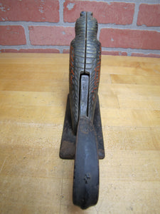 PARROT Antique Cast Iron Decorative Arts Figural Bird Nut Cracker Display Art