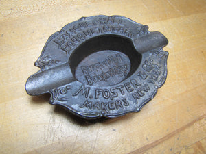 BANQUET HALL BOUQUET CIGAR Antique Advertising Ashtray M FOSTER & Co NEW YORK