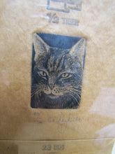Load image into Gallery viewer, UNION CAMP 1/2 TIGER KITTY KAT CAT ARTWORK Unique Framed Art Paperbag Signed
