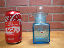 Load image into Gallery viewer, BATH SALT Manganese Blue Decorative Arts Bottle Jar Glows UV365 Uranium Glow
