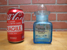Load image into Gallery viewer, BATH SALT Manganese Blue Decorative Arts Bottle Jar Glows UV365 Uranium Glow
