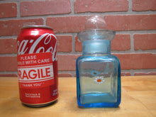 Load image into Gallery viewer, BATH SALT Manganese Blue Decorative Arts Bottle Jar Glows UV365 Uranium Glow
