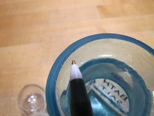 Load image into Gallery viewer, BATH SALT Manganese Blue Decorative Arts Bottle Jar Glows UV365 Uranium Glow
