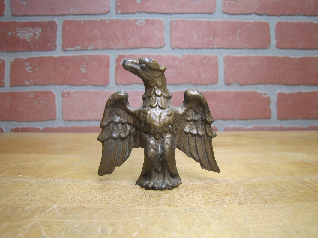 SPREAD WINGED EAGLE Old Decorative Arts Brass Finial Figural Hardware Element