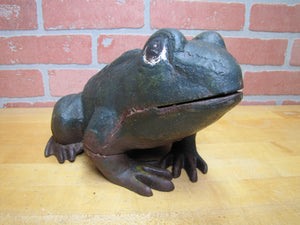 FROG Old Cast Iron Large Doorstop Decorative Yard Garden Art Statue HD 13+lbs