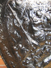 Load image into Gallery viewer, Warriors Fighting Shield Beast Old Cast Iron Decorative Arts Plaque High Relief
