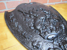 Load image into Gallery viewer, Warriors Fighting Shield Beast Old Cast Iron Decorative Arts Plaque High Relief
