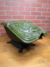 Load image into Gallery viewer, Dragon Serpent Antique Victorian Coal Scuttle Bin Cast Iron Porcelain Enamel
