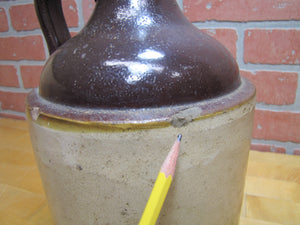 E L KERNS TRENTON NJ Antique Stoneware Pottery Jug Liquor Soda Merchant Store Ad