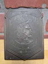 Load image into Gallery viewer, CAYUGA COUNTY NATIONAL BANK AUBURN NEW YORK Antique Brass Ad Sign Printers Plate
