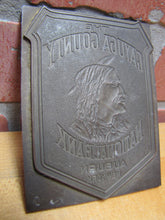 Load image into Gallery viewer, CAYUGA COUNTY NATIONAL BANK AUBURN NEW YORK Antique Brass Ad Sign Printers Plate
