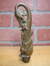 Load image into Gallery viewer, DAUPHIN KOI DEVIL FISH Antique Bronze Decorative Arts Finial Hardware Element

