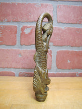 Load image into Gallery viewer, DAUPHIN KOI DEVIL FISH Antique Bronze Decorative Arts Finial Hardware Element
