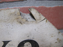 Load image into Gallery viewer, PALATINE LAKE Original Old Wooden Pointing Right Arrow Sign W. D. WALKER
