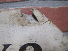 Load image into Gallery viewer, PALATINE LAKE Original Old Wooden Pointing Right Arrow Sign W. D. WALKER

