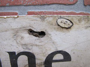 PALATINE LAKE Original Old Wooden Pointing Right Arrow Sign W. D. WALKER