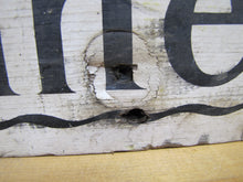 Load image into Gallery viewer, PALATINE LAKE Original Old Wooden Pointing Right Arrow Sign W. D. WALKER
