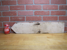 Load image into Gallery viewer, PALATINE LAKE Original Old Wooden Pointing Right Arrow Sign W. D. WALKER
