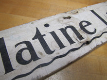 Load image into Gallery viewer, PALATINE LAKE Original Old Wooden Pointing Right Arrow Sign W. D. WALKER
