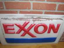 Load image into Gallery viewer, EXXON Original Gas Station Sign Red White Blue Americana Embossed Blow Mold Ad
