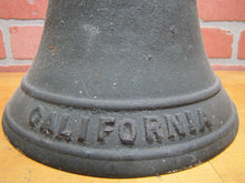 Load image into Gallery viewer, CALIFORNIA Old Bell Bronze Brass Mission Church State Embossed Lettering Patina
