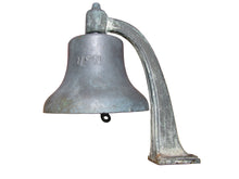 Load image into Gallery viewer, USN UNITED STATES NAVY Old Brass Nickel Bell w Bracket Nautical Ship Boat C-58
