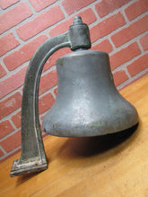 Load image into Gallery viewer, USN UNITED STATES NAVY Old Brass Nickel Bell w Bracket Nautical Ship Boat C-58
