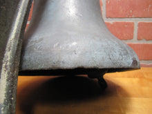 Load image into Gallery viewer, USN UNITED STATES NAVY Old Brass Nickel Bell w Bracket Nautical Ship Boat C-58
