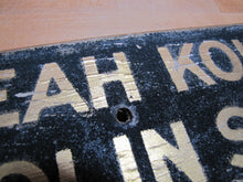 Load image into Gallery viewer, LEAH KOHLER VIOLIN STUDIO Antique Gold &amp; Black Smaltz Painted Wood Ad Sign
