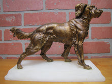 Load image into Gallery viewer, Hunting Pointer Dog Antique Decorative Arts Statue Cold Painted Marble Ornate

