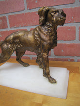 Load image into Gallery viewer, Hunting Pointer Dog Antique Decorative Arts Statue Cold Painted Marble Ornate

