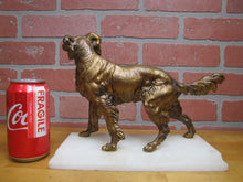 Load image into Gallery viewer, Hunting Pointer Dog Antique Decorative Arts Statue Cold Painted Marble Ornate
