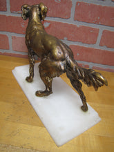 Load image into Gallery viewer, Hunting Pointer Dog Antique Decorative Arts Statue Cold Painted Marble Ornate
