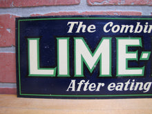 Load image into Gallery viewer, LIME-MINTS Original Old Candy Advertising Sign After eating - After Smoking
