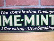 Load image into Gallery viewer, LIME-MINTS Original Old Candy Advertising Sign After eating - After Smoking
