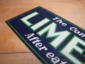 LIME-MINTS Original Old Candy Advertising Sign After eating - After Smoking