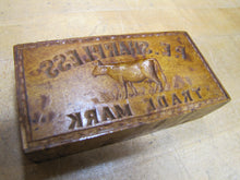 Load image into Gallery viewer, P.E. SHARPLESS COW TM Antique Penna Co Advertising Wooden Butter Pat Stamp Mold
